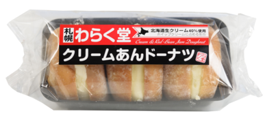 クリームあんドーナツ3個入×12コ ×1ケース | わらく堂らくうるショップ